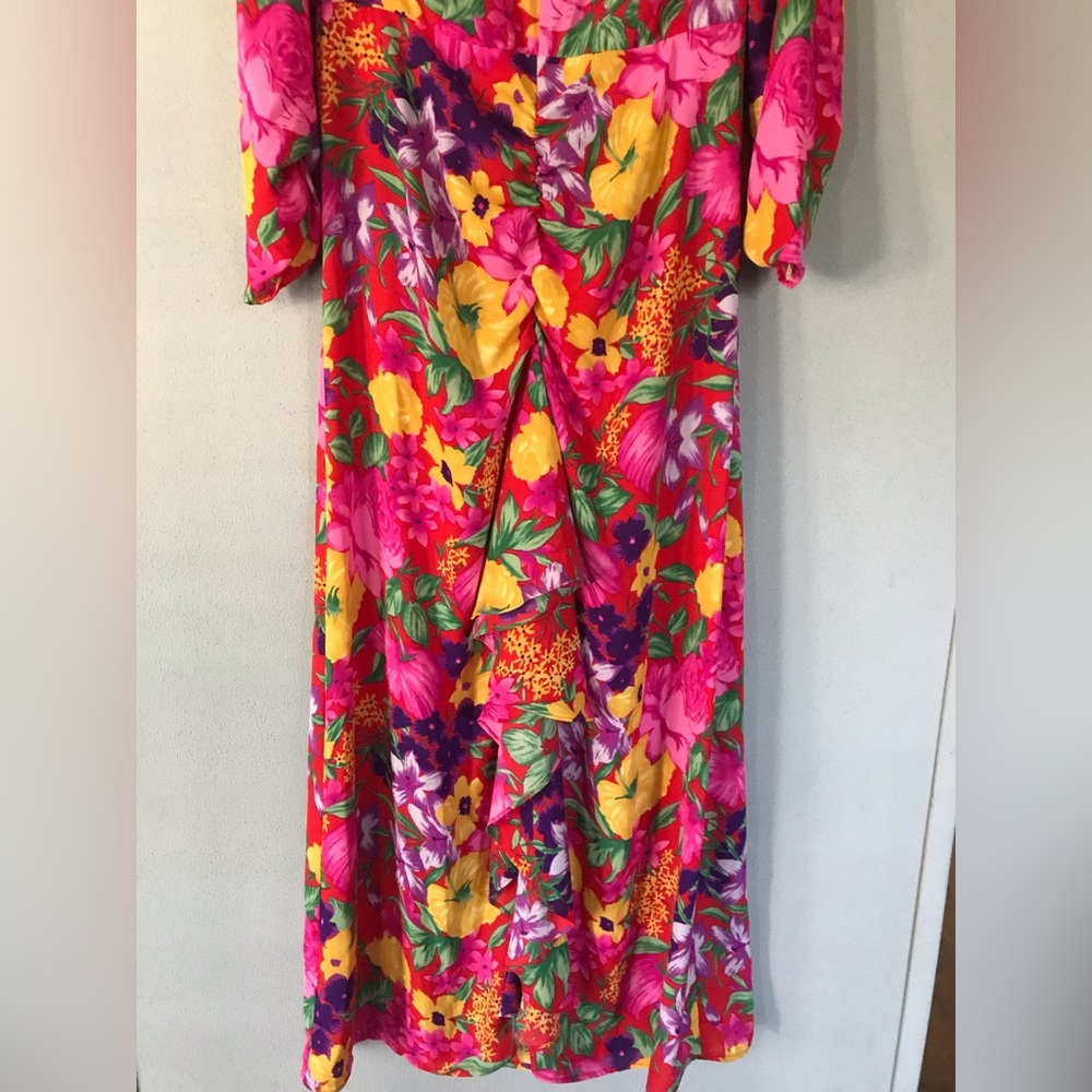 Rixo For Target Floral Open Back Cascade Ruffle Dress - Picture 3 of 14